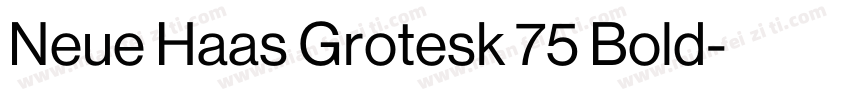 Neue Haas Grotesk 75 Bold字体转换